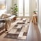 World Rug Gallery Contemporary Distressed Boxes Soft Runner Rug 2' x 7' Brown 3005BROWN2X7 - alternate 7